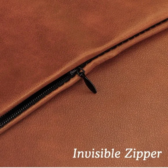 NWOT Faux Leather Throw Pillow cover - Picture 9 of 10